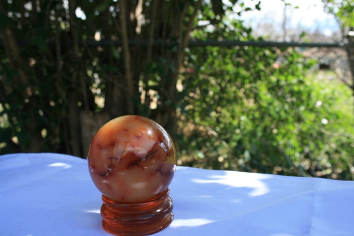 Carnelian Sphere courage, vitality, sexuality, confidence, action 4313